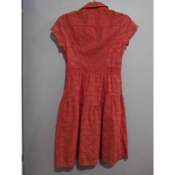 Diane Von Furstenberg DVF Skylar eyelet ocean coral 2 - Picture 4 of 8